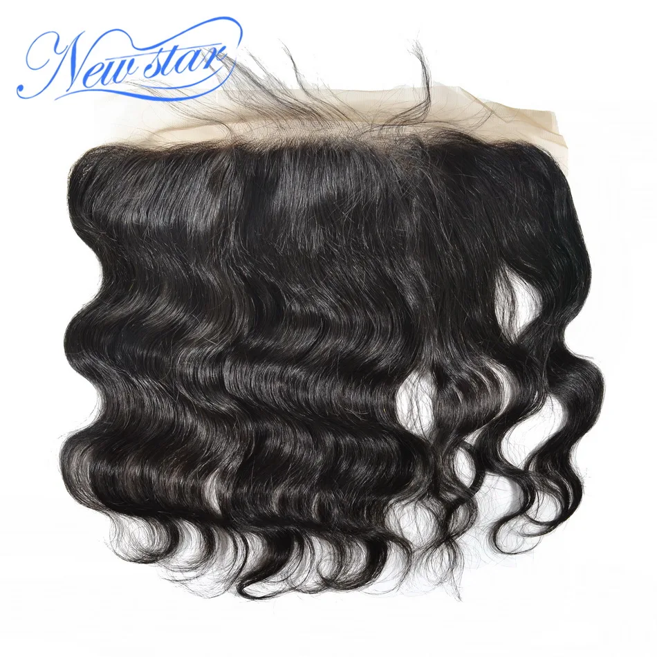 New Star Lace Frontal 13x4 Brazilian Body Wave 100% Virgin Human Hair Free Part Natural Color Bleached Knots With Baby Hair body-wave : image New Star Lace Frontal 13x4 Brazilian Body Wave 100% Virgin Human Hair Free Part Natural Color Bleached Knots With Baby Hair body-wave
