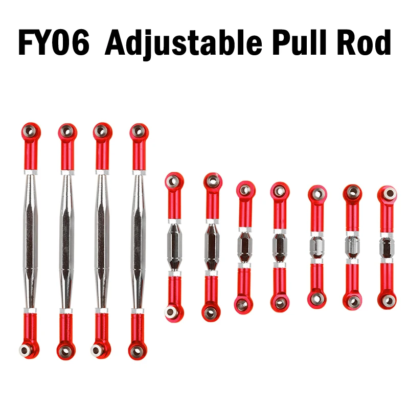 

INKPOT RC Car DIY Parts For Feiyue FY06 12 pieces Metal Adjustable Pull Rod Metal Accessories