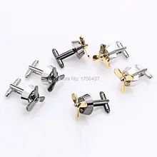 Men’s Jewelry Propeller Airscrew Cufflinks Fan Cuff Links Silver Plane Fan Cufflink For Men Shirt cuffs Cufflink Best Gift