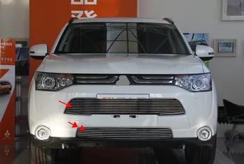 

Fit For Mitsubishi Outlander 2013 2014 2015 Aluminum alloy Auto Front Grille Around Trims Racing Grills Trim Car Decoration