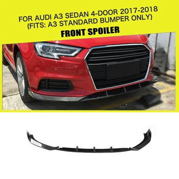 

Carbon Fiber / FRP Car Front Bumper Lip Spoiler Splitters for Audi A3 Sedan 4 Door 2017 2018 Fits A3 Standard Bumper
