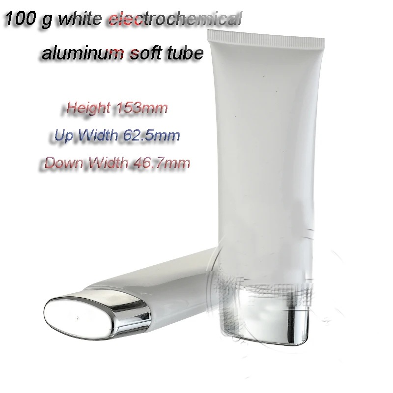 capacity-100ml-50pcs-factory-wholesale-white-color-high-quality-soft-tube-with-silver-lid-plastic-tube-lip-tube