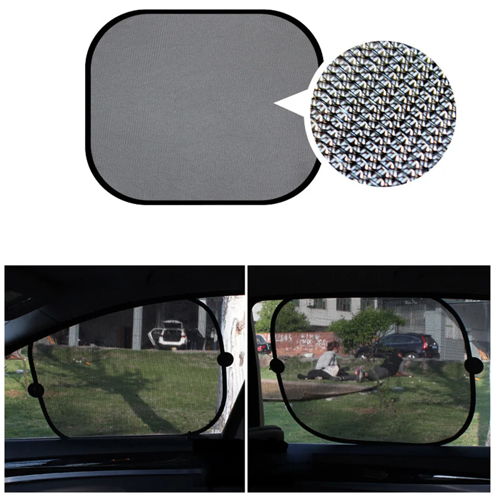 Автомобильный солнцезащитный козырек 2 шт. шикарное Сетчатое боковое окно автомобиля тени цепляются солнцезащитный козырек 44x36 см