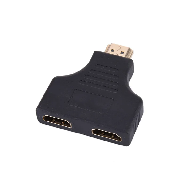 1080P 1 in 2 HDMI Splitter Adapter Male to 2 Female Onversion Head Adapter HDMI Male to Female Conversion Cable