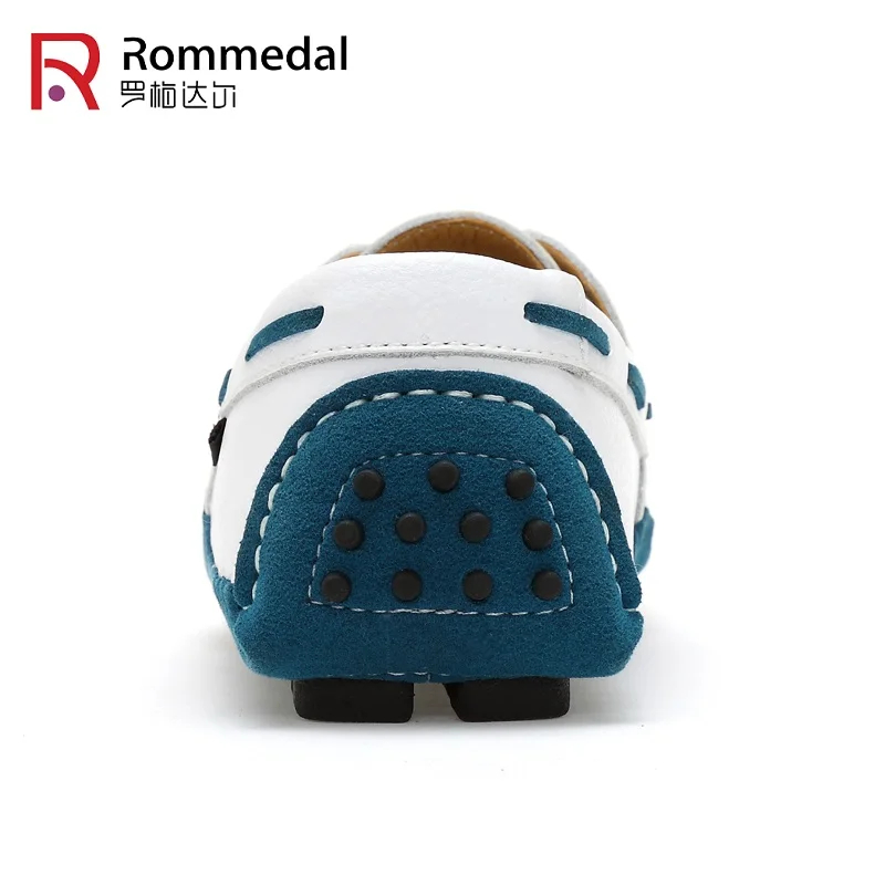 Rommedal male loafers genuine cow leather moccasins slip-on outdoor walking driving men casual shoes flats comfy footwear sz 47