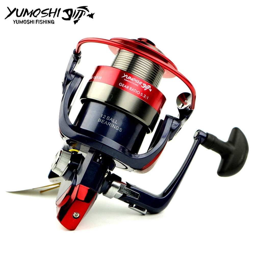 Рыболовная спиннинговая катушка металлическая шпуля 12 шариковых ...