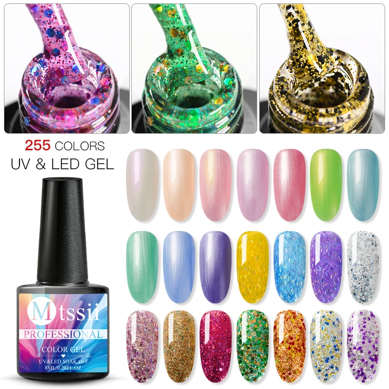 

Mtssii 8ml Nail Gel Polish Hybrid Varnish For Nail Art Semi Permanent UV Gel Nail Polish For Manicure Base Top Coat Primer