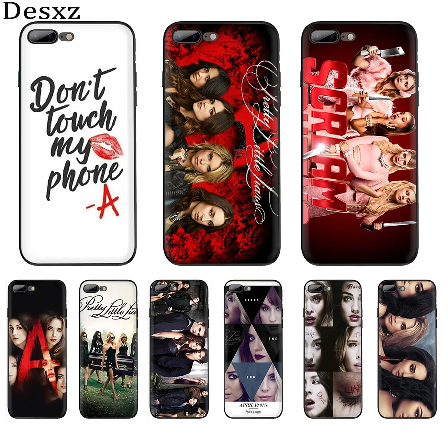 Черный мягкий Уретановый Термопластик (tpu) чехол Pretty Little Liars для iPhone6 6s 7 8 Plus X XS XR
