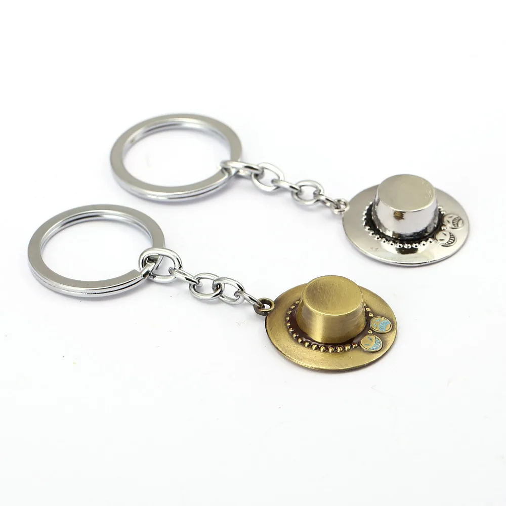 MS Jewelry ONE PIECE Keychain ACE hat Key Ring Holder Chaveiro Car Key