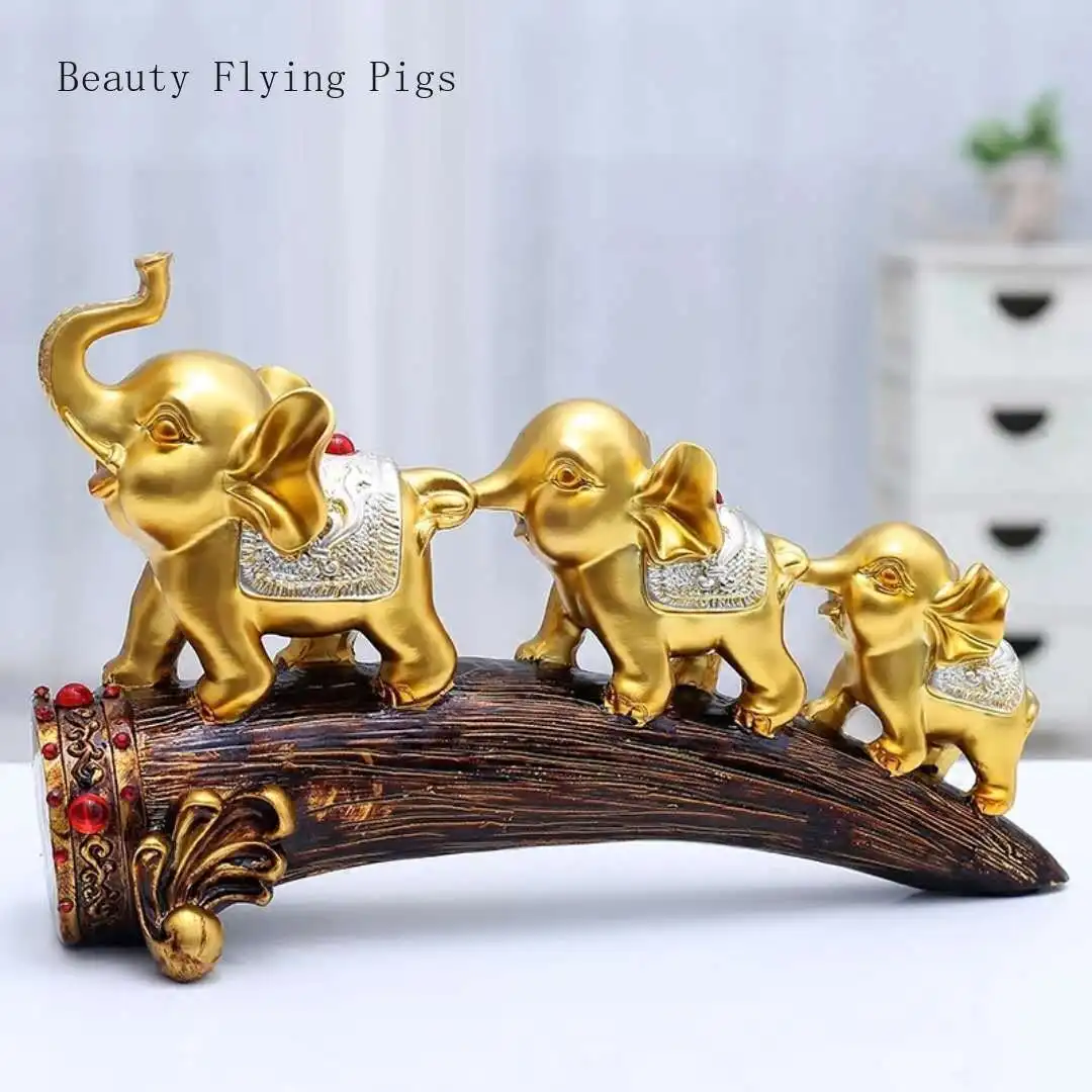 

Happiness Bridge Elephant Decoration Home Decoration Crafts Living Room Counter Desktop Decoration Souvenir Gift