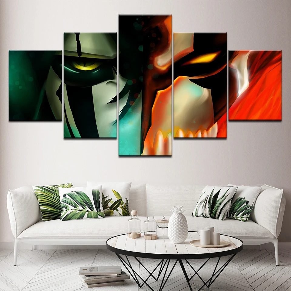 HD с 5 шт. Аниме Bleach модульная Картина Wall Art рамка Декор для дома постер картина