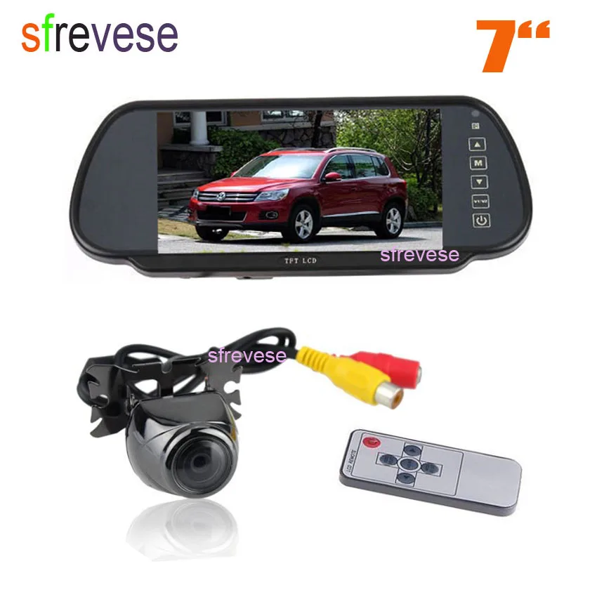 

Metal Vehicle Parking Backup Reversing Camera 170 Degree Waterproof + 7" TFT LCD Mirror Monitor Car Rear View Kit