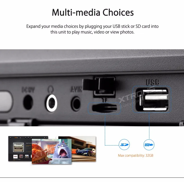 Cheap 2x9" Headrest Car DVD Car Headrest DVD Headrest Car Monitor DVD with Buit-in HDMI Port & Detachable Zipper Cover Design 8