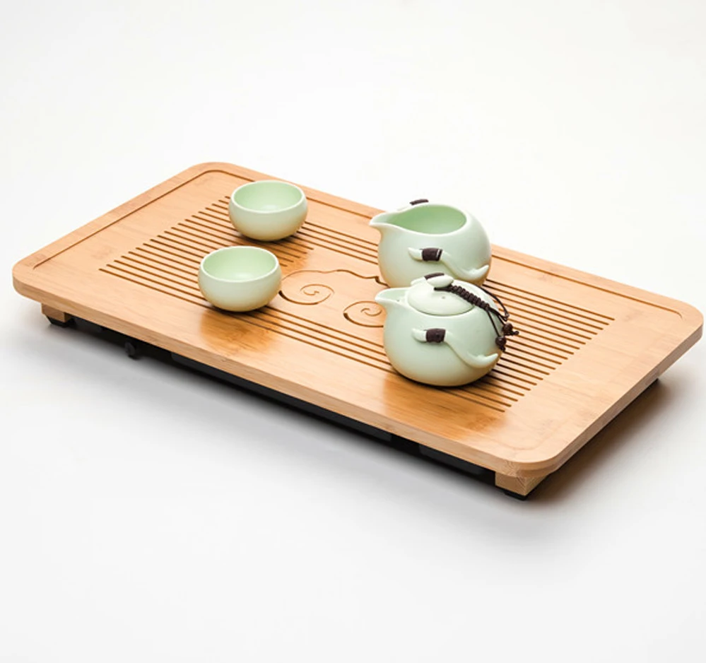 

Simple modern Chinese kungfu tea ware tray 49*26.5*4cm bamboo tea tray creative family hotel tray storage drain/bamboo tea tray