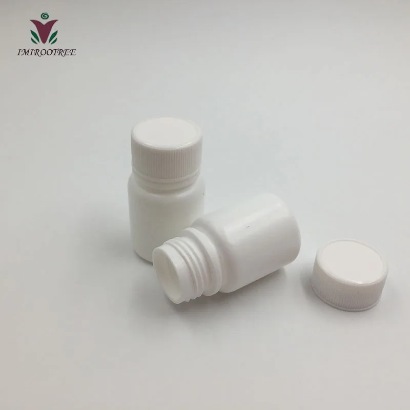 

100+2sets 15g White Plastic Pharmaceutical Medicine Capsules Bottles Empty Plastic Containers Pill bottle