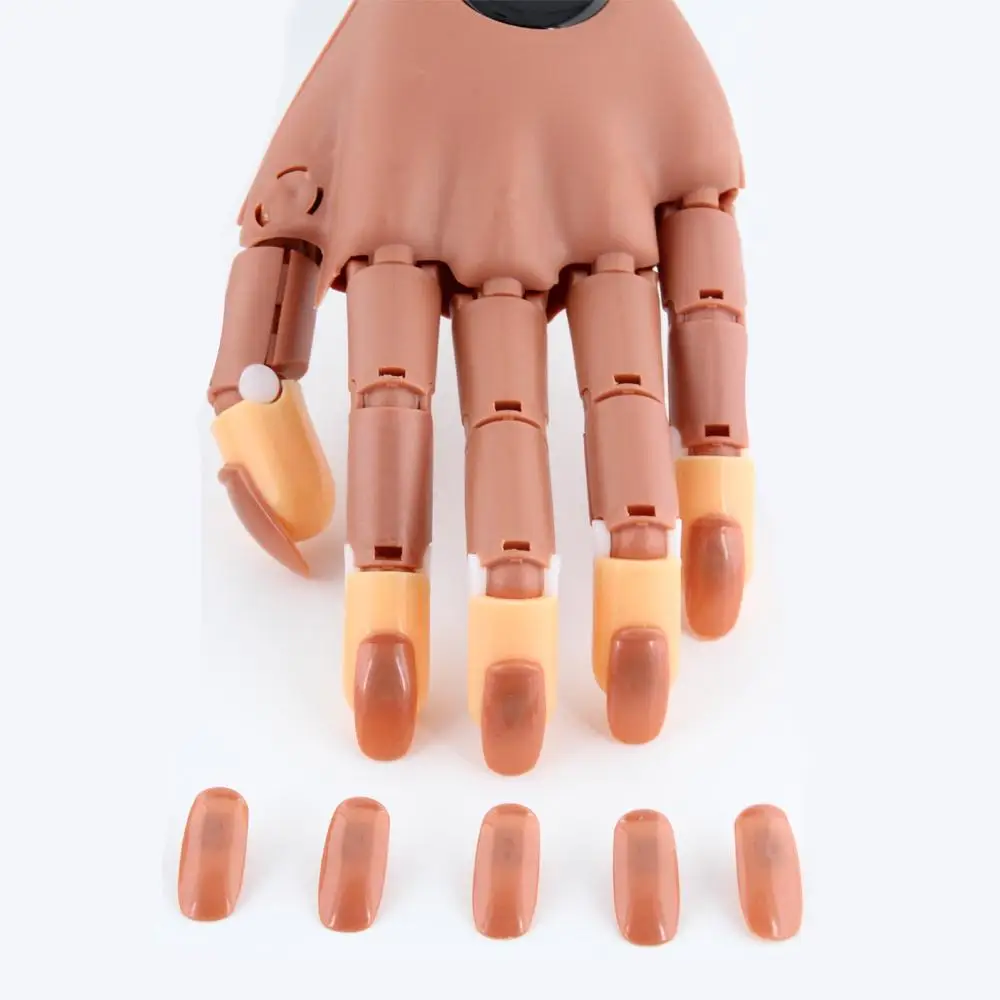 

Manicure tools Nail to the rubber Flexible rubber regulation practice fingerprint with arm show hand + 100 nails pills