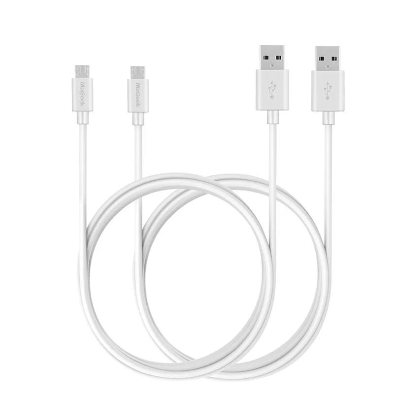 MaGeek [упаковка из 2шт] 6 футов/1,8 м микро USB кабель Быстрая зарядка данных синхронизировать мобильный телефон кабели для samsung Xiaomi LG Android - Цвет: Белый