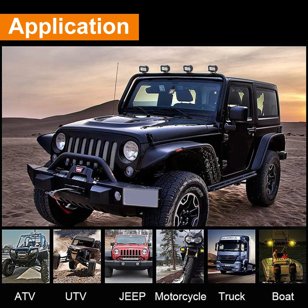 BraveWay 5 дюймовый светодиодный противотуманный фонарь s 72 Вт 3000K 6000K Flash Dula Color Extra