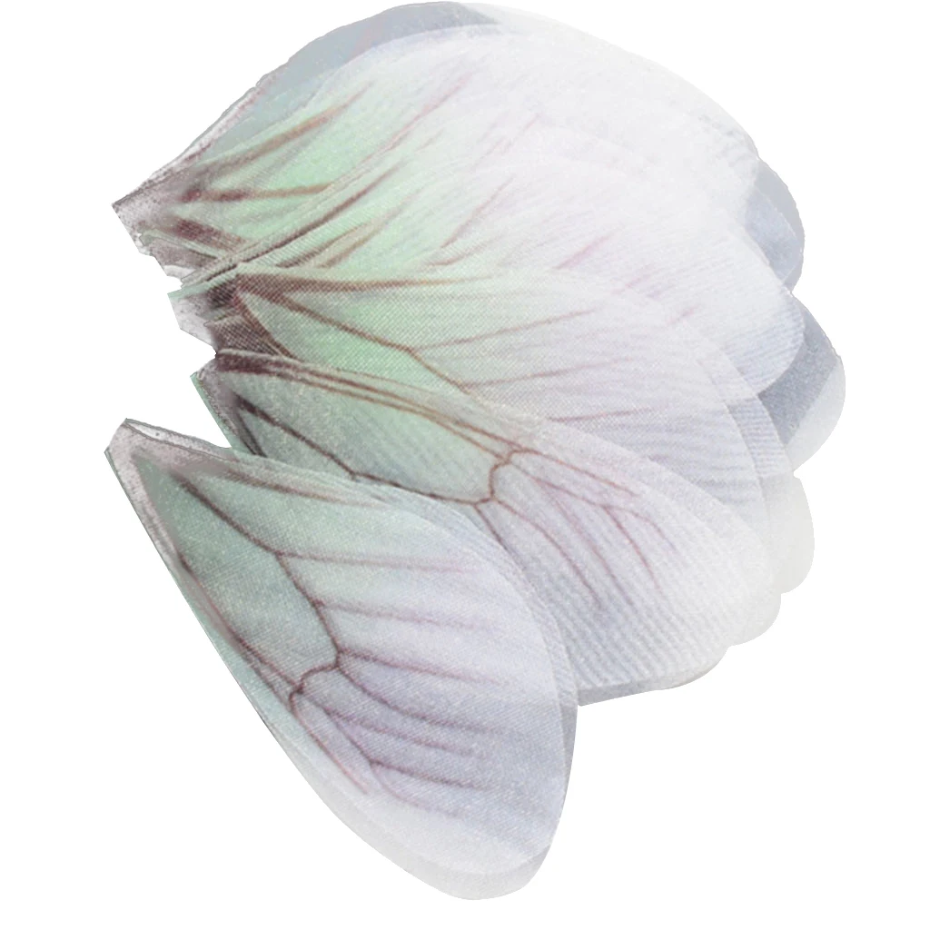 50pcs Cloth Fashion Dragonfly Wing Charms for Women Earrings Pendant Jewelry