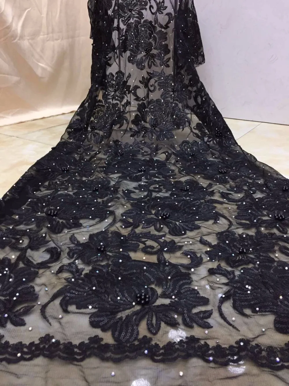 

black african cord lace fabric african swiss voile lace high quality fashion french lace fabric for wedding lace 5yards/lot X11