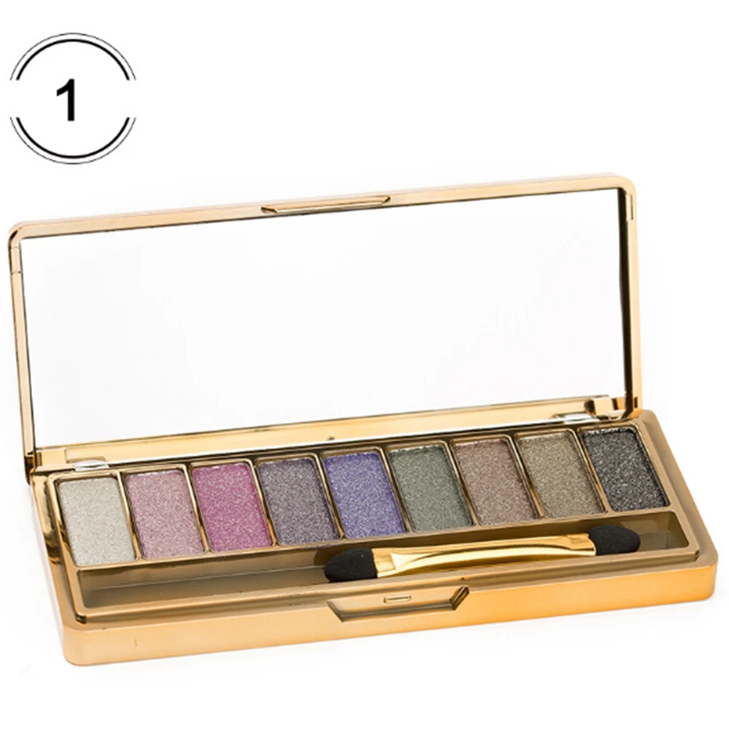 

9 color eye shadow smoky makeup earth color super flash pearlescent eye shadow palette