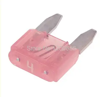 

Small Size Blade Fuse 4 Amp Pink Mini Blade (ATM) Automotive Fuse