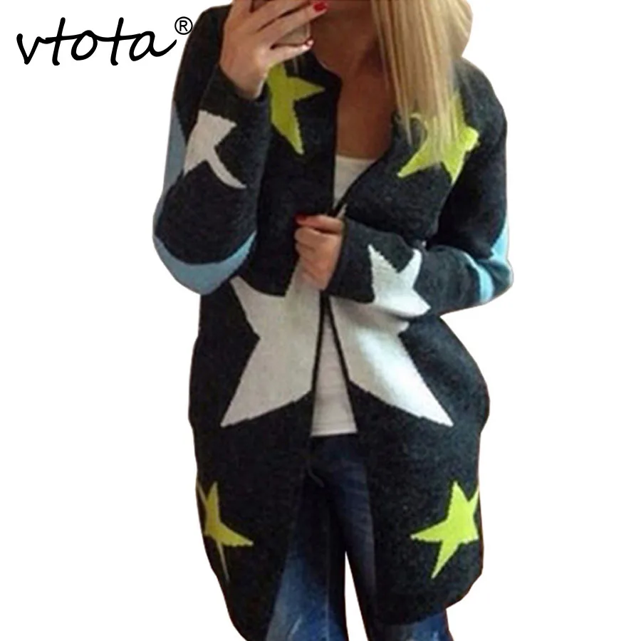 VTOTA Fashion Women Loose Casual Knitting Long Cardigan Female Sweater Knitted Jumper 2018 Winter Warm C0 |
