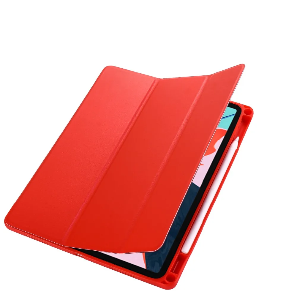 Для iPad Pro 11 чехол с карандашом держатель из искусственной кожи силиконовая подставка+ Жесткая задняя крышка из ПК для iPad Pro 11 чехол