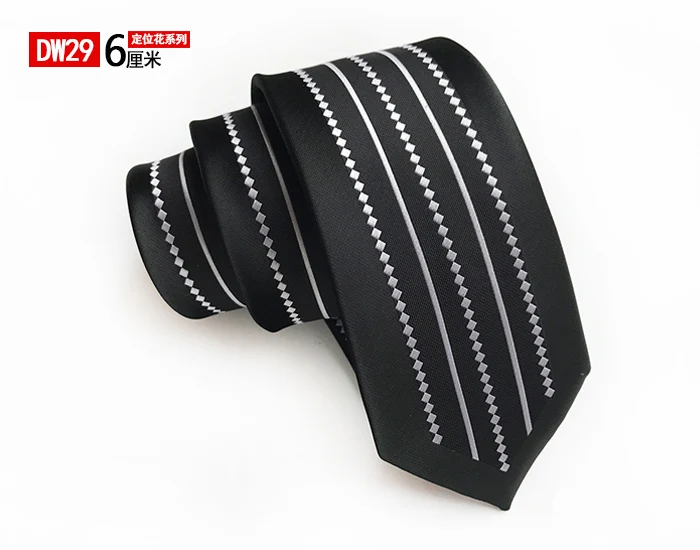 6 см Новый дизайнерский Галстук Модные Для мужчин тонкий галстук сетки полосатый Gravata