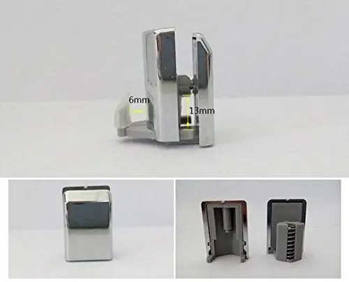 Smooth Set of 8 Chrome plated Shower door rollers/Shower door Lower Hooks 6