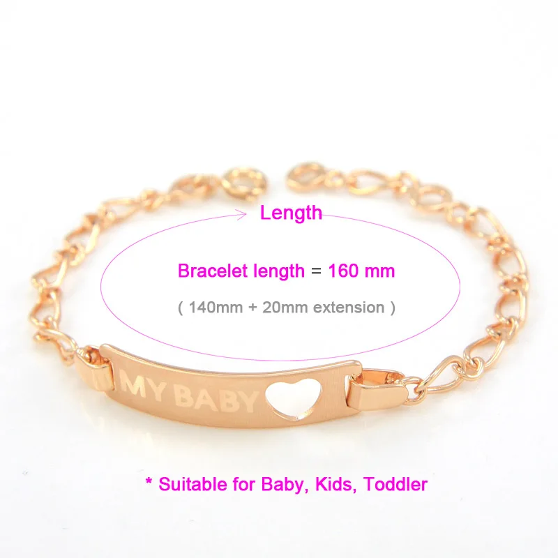 BR38_01a size baby bracelets gold kids jewelry toddler bebe pulseira ouro bambio ninas bracciali armband