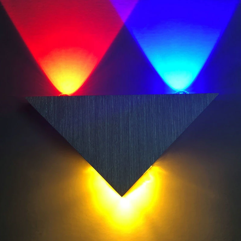 Modern LED triangle wall lamp aluminum wall lamp 3w9w bar hotel bedroom home corridor decoration lamp wall mount 110v220v