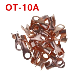

10Pcs OT-10A Copper Lug Cable Connector Terminal Crimping 1.5-4mm2 Cable Wire
