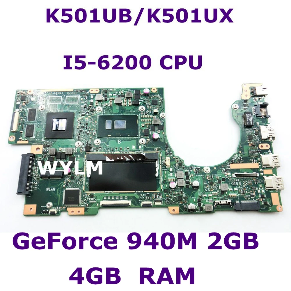 K501UB i5 6200U процессор GT940M 2 Гб ОЗУ 4 материнская плата REV 0 для ASUS K501UX K501U ноутбука 100%