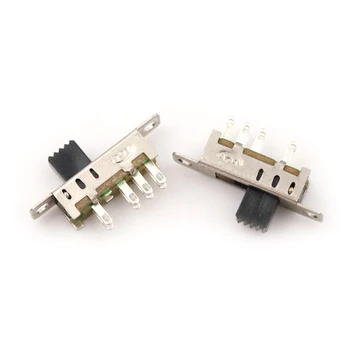 

20Pcs/lot SS23E04 Double Toggle Switch 8 Pins 3 files 2P3T DP3T Handle high 5mm small slide switch Wholesale