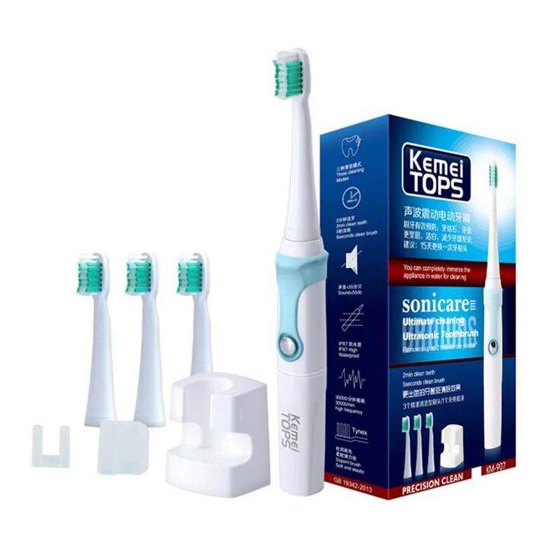 Escova de Dentes Elétrica à Prova Cabeças de Substituição Escova os Dentes Sônica Ultra-sônica Água Universal Rotary Elétrica 30000 - Min Profissional d' 15 de Substituição 30000 min Profissional Escova Os Dentes