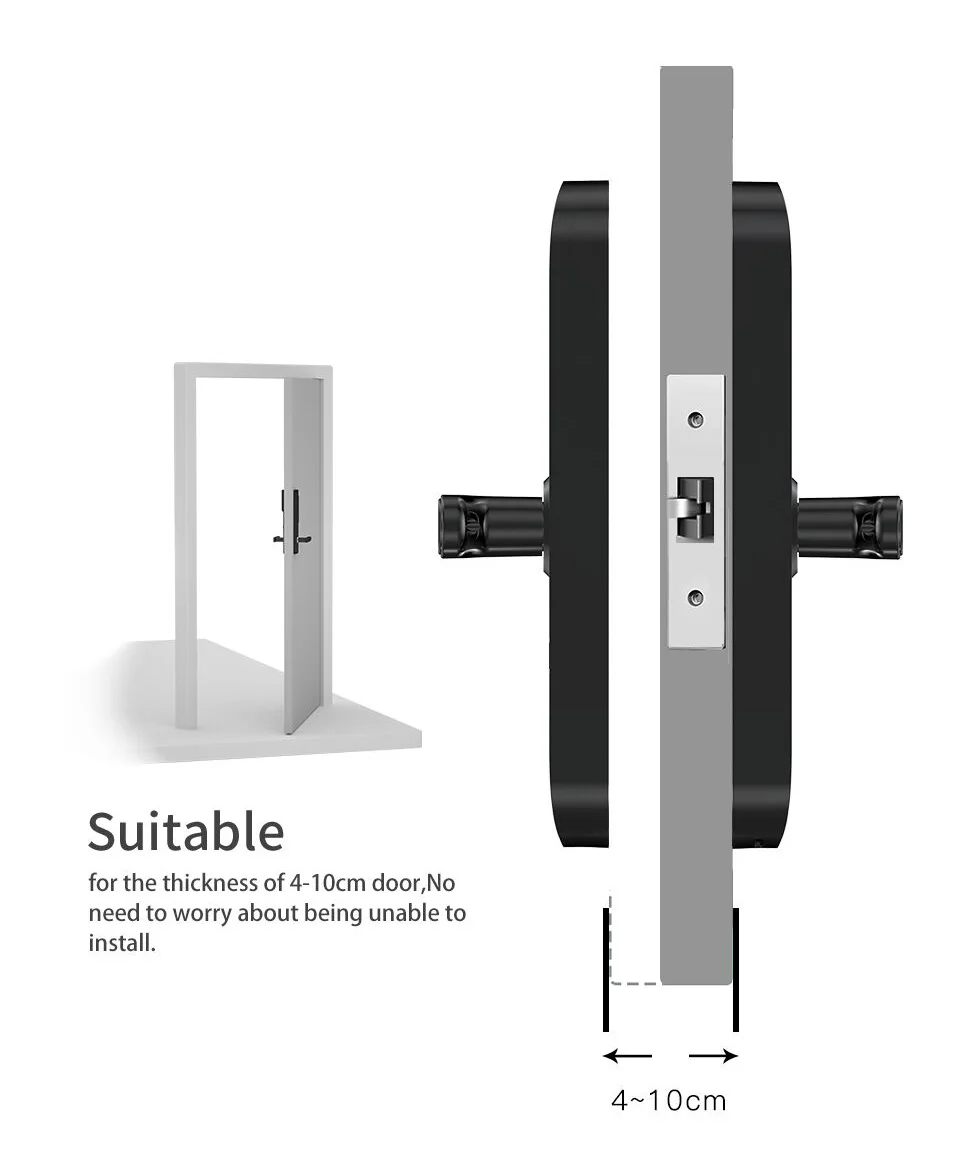 Умный дверной замок TUYA с цифровым кодом и Биометрическим замком отпечатков пальцев с WiFi Smart Life App