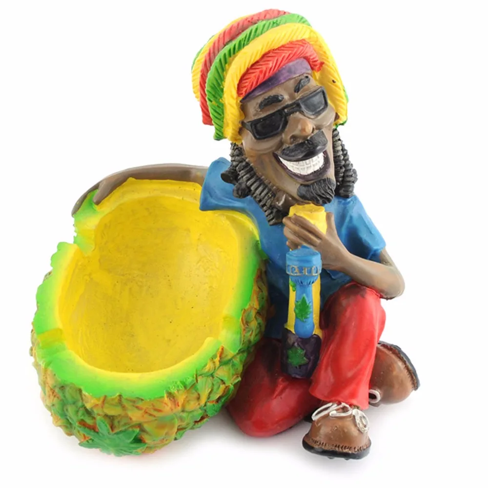 Cute Cartoon Smoking Ashtray Pineapple Beach Style Type Creative