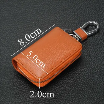Portachiavi in pelle con cerniera Keyforkess per peugeot 407 kia ford focus Toyota hyundai BYD Starline volvo xc70 Cover portachiavi universale - Portachiavi in pelle con cerniera jingyuqin per peugeot 407 kia ford focus Toyota hyundai BYD