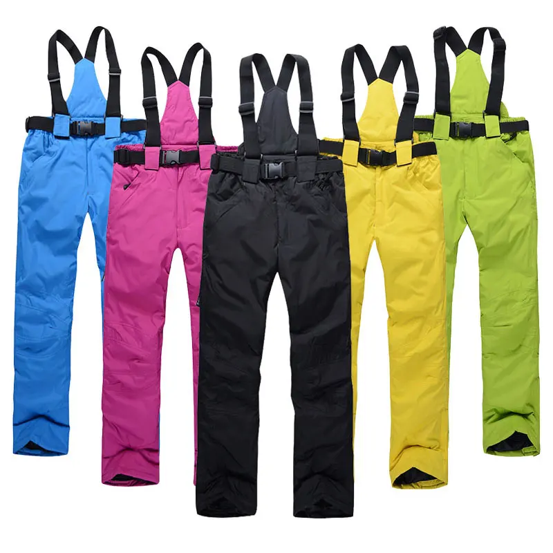 Miglior Pantaloni da sci Uomini E Donne All aperto di Alta Qualità Antivento Impermeabile Caldo Paio di Pantaloni Da Neve Pantaloni Da Sci Dello Snowboard Invernale di Marca