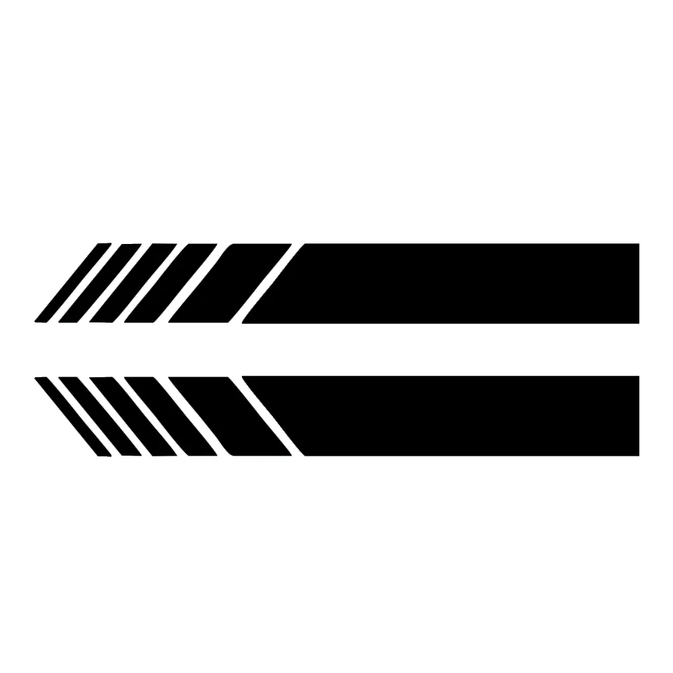 2 Piece Rearview Mirror Side Sticker Stripe 15.32cm DIY Body Decal BlackSilverLaser 15.32cm  (4)