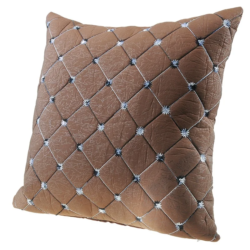 Чехол наволочка из искусственной кожи с вышивкой 1 шт.|cushion cover|embroidery cushion covercushions