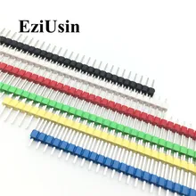 30 шт 40 pin хрупкие штыревой разъем 2,54 мм Однорядная Мужской Разъем заголовки комплект PCB Pin полосы для Arduino