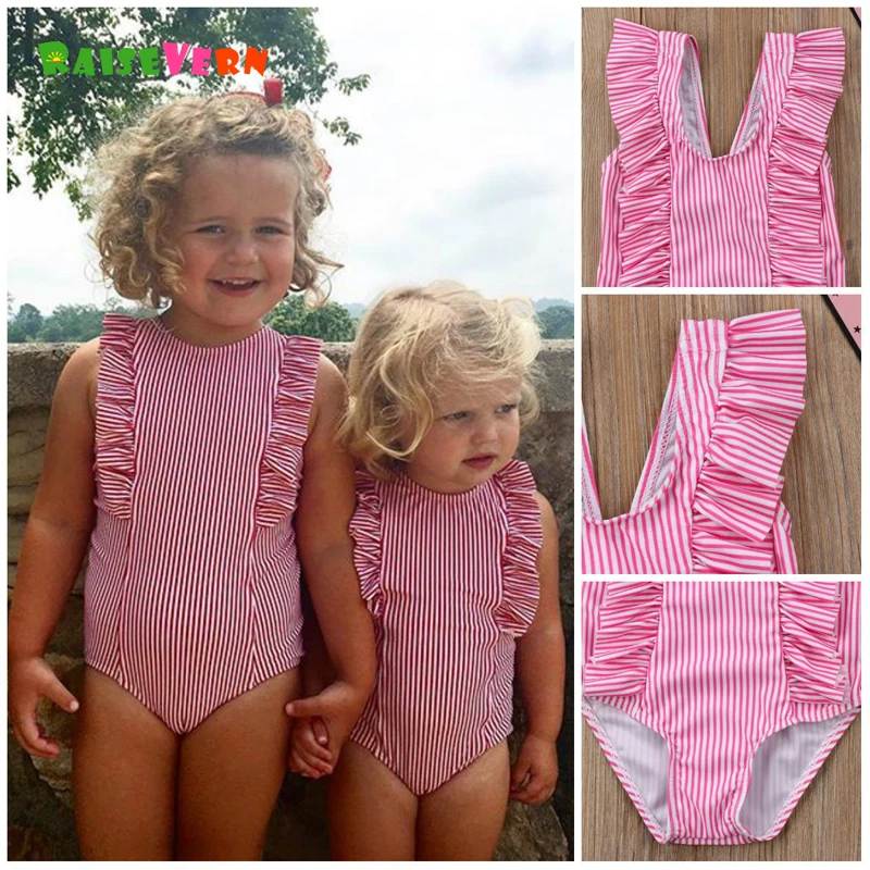 2018 Summer Newborn Girls Swimsuit Tollder Rompers Infant Baby Beach