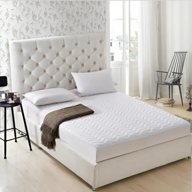 sunnyrain 1 piece solid color polyester quilted fitted bed sheet queen size mattresses