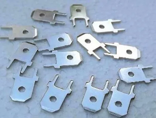 Modest Free Shipping!!! 10pcs Feet welded plate inserts / male terminal / 6.3 plug spring / 6.3MM copper /Electronic Component
