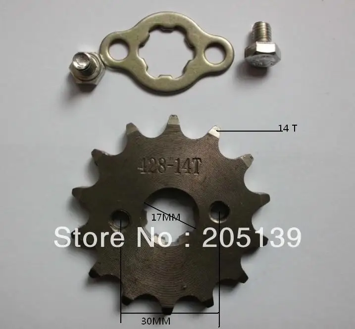 

NEW 14 t tooth 17MM FRONT ENGINES sprocket FOR 428 CHAIN motorcycle MOTO PIT dirt ATV parts bike