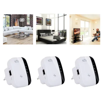 

Mini WiFi Repeater Range Extender Wireless 300Mbps Access Point 2.4GHz High Speed Network Extend Signal Area US UK EU Plug