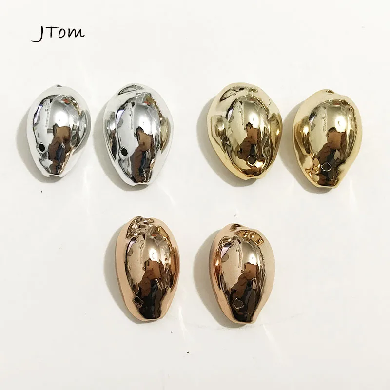 Бусины Puka Cowrie Sea Shell 15 шт./лот цвет золото/родий/розовое золото с 1 отверстием для