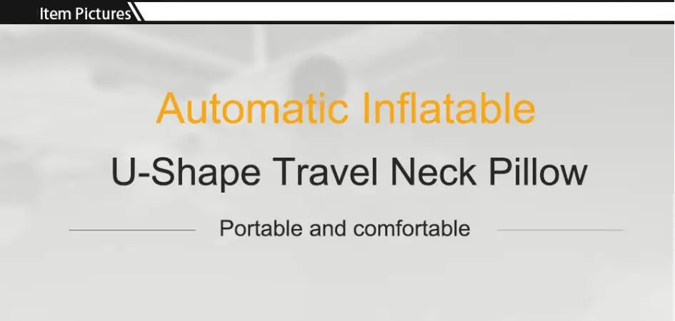 U-образная Автоматическая надувная подушка для путешествий подушка для шеи Автомобильная воздушная надувная подушка для шеи дорожный подголовник складной портативный